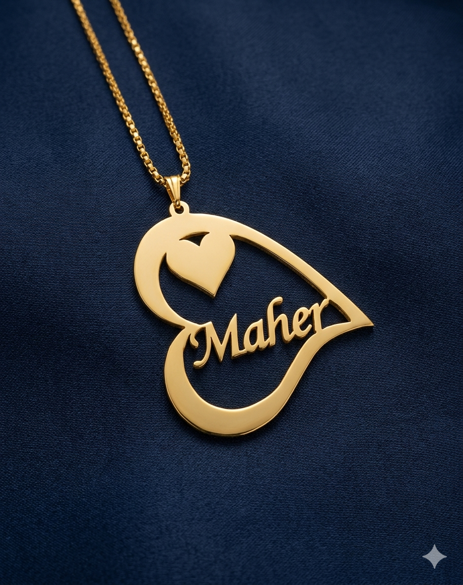 Personalized Heart Name Necklace