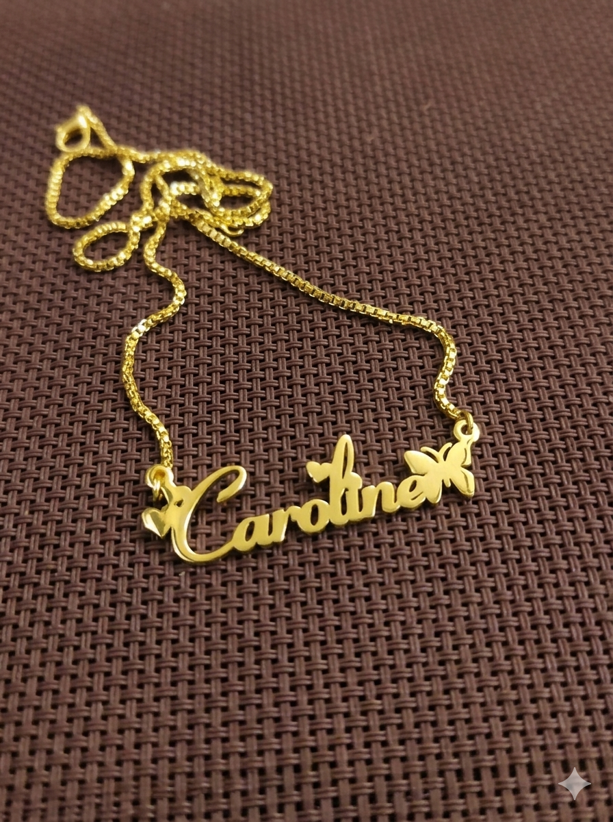 Personalized Butterfly Name Necklace